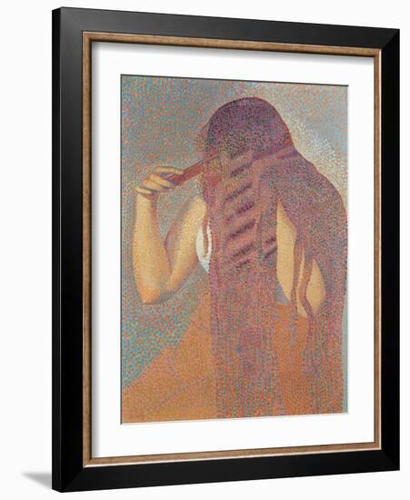 La chevelure (The Head of Hair),Henri-Edmond Cross, 1892. Musee d'Orsay, Paris, France-Henri Edmond Cross-Framed Art Print