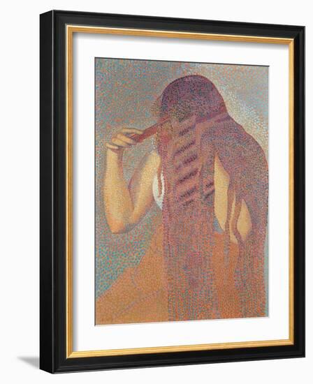 La chevelure (The Head of Hair),Henri-Edmond Cross, 1892. Musee d'Orsay, Paris, France-Henri Edmond Cross-Framed Art Print