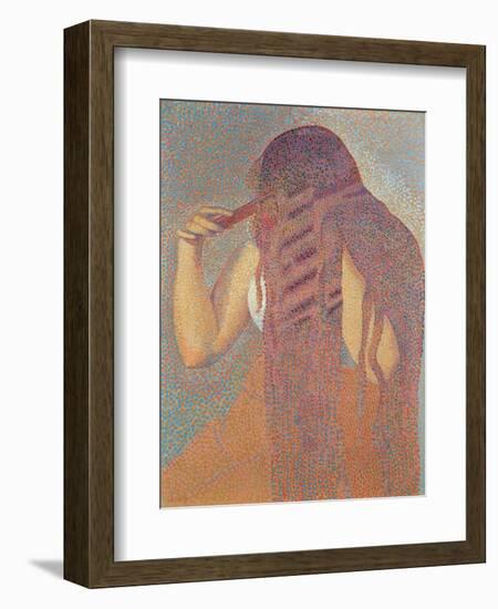 La chevelure (The Head of Hair),Henri-Edmond Cross, 1892. Musee d'Orsay, Paris, France-Henri Edmond Cross-Framed Premium Giclee Print