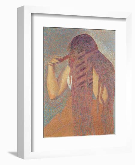 La chevelure (The Head of Hair),Henri-Edmond Cross, 1892. Musee d'Orsay, Paris, France-Henri Edmond Cross-Framed Premium Giclee Print