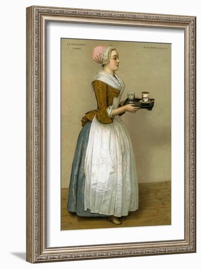 La Chocolatière - from painting by Liotard-Jean-Etienne Liotard-Framed Giclee Print