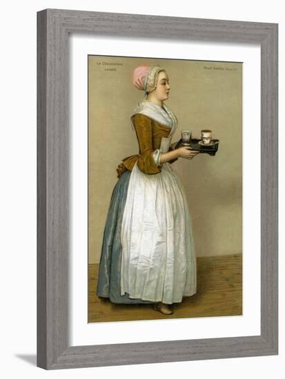 La Chocolatière - from painting by Liotard-Jean-Etienne Liotard-Framed Giclee Print