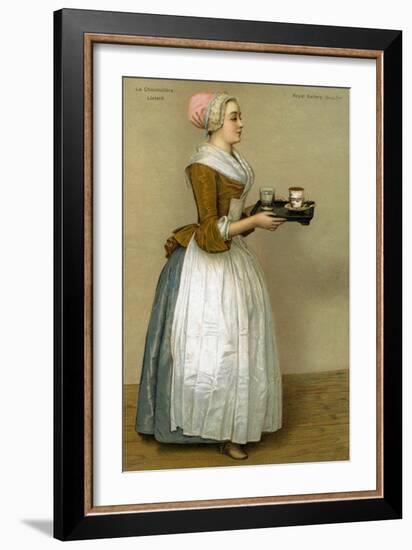 La Chocolatière - from painting by Liotard-Jean-Etienne Liotard-Framed Giclee Print