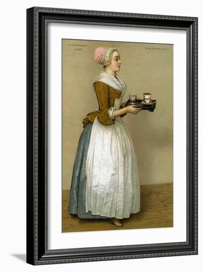 La Chocolatière - from painting by Liotard-Jean-Etienne Liotard-Framed Giclee Print