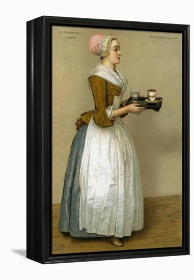 La Chocolatière - from painting by Liotard-Jean-Etienne Liotard-Framed Premier Image Canvas