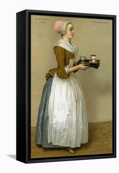 La Chocolatière - from painting by Liotard-Jean-Etienne Liotard-Framed Premier Image Canvas