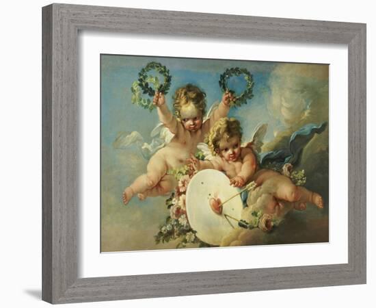 La Cible d'Amour (Love Target)-Francois Boucher-Framed Giclee Print