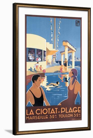 La Ciotat, Plage-Dabo-Framed Giclee Print