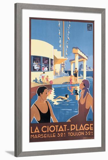 La Ciotat, Plage-Dabo-Framed Giclee Print