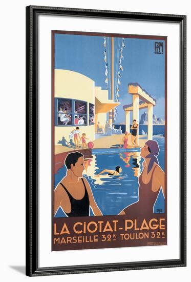 La Ciotat, Plage-Dabo-Framed Giclee Print