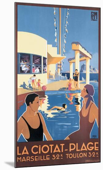 La Ciotat, Plage-Dabo-Mounted Giclee Print