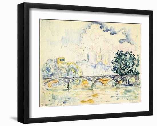 La Cité: le Pont des Arts-Paul Signac-Framed Giclee Print