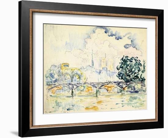 La Cité: le Pont des Arts-Paul Signac-Framed Giclee Print