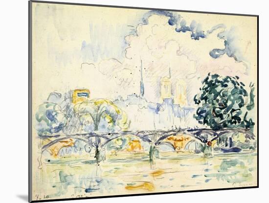 La Cité: le Pont des Arts-Paul Signac-Mounted Giclee Print