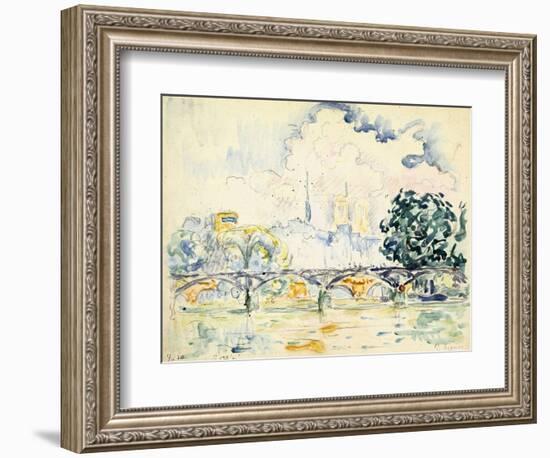 La Cité: le Pont des Arts-Paul Signac-Framed Giclee Print