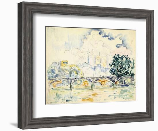 La Cité: le Pont des Arts-Paul Signac-Framed Giclee Print