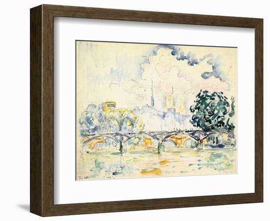 La Cité: le Pont des Arts-Paul Signac-Framed Giclee Print