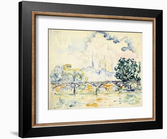 La Cité: le Pont des Arts-Paul Signac-Framed Giclee Print