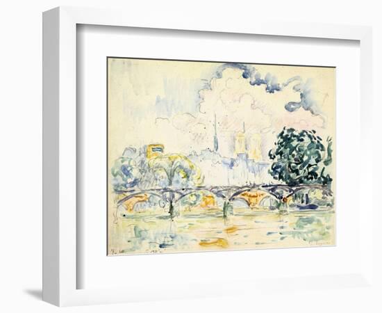 La Cité: le Pont des Arts-Paul Signac-Framed Giclee Print