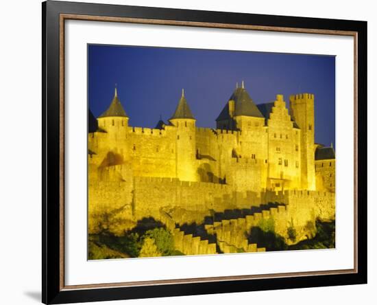 La Cite, Medieval Fortified Town, Carcassone, Aude, Languedoc-Roussillon, France-David Hughes-Framed Photographic Print