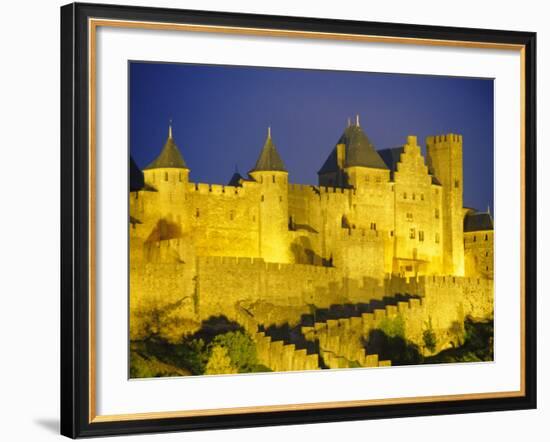 La Cite, Medieval Fortified Town, Carcassone, Aude, Languedoc-Roussillon, France-David Hughes-Framed Photographic Print