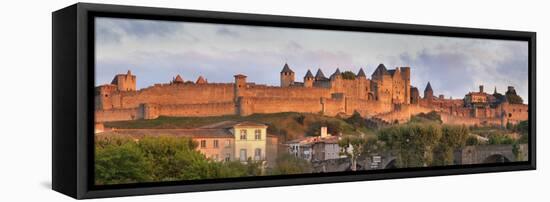La Cite, Medieval Fortress City, Carcassonne, Languedoc-Roussillon, France-Markus Lange-Framed Premier Image Canvas