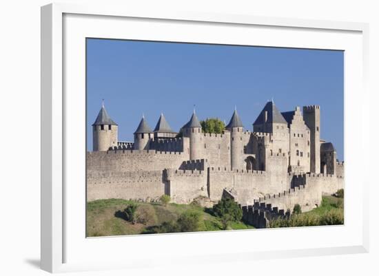 La Cite, Medieval Fortress City, Carcassonne, Languedoc-Roussillon, France-Markus Lange-Framed Photographic Print