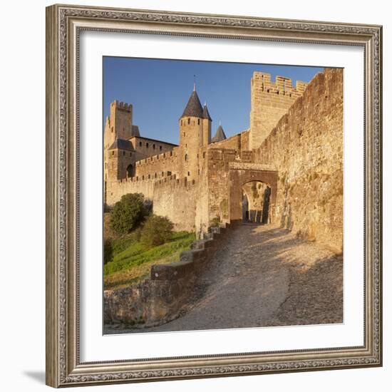 La Cite, Medieval Fortress City, Carcassonne, Languedoc-Roussillon, France-Markus Lange-Framed Photographic Print