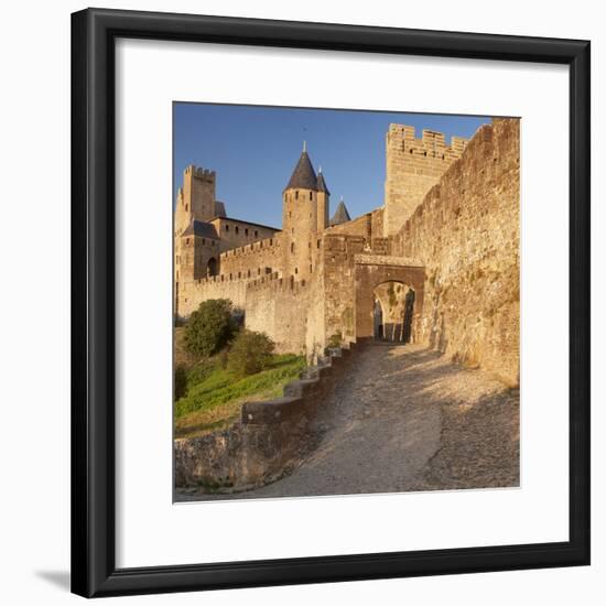 La Cite, Medieval Fortress City, Carcassonne, Languedoc-Roussillon, France-Markus Lange-Framed Photographic Print