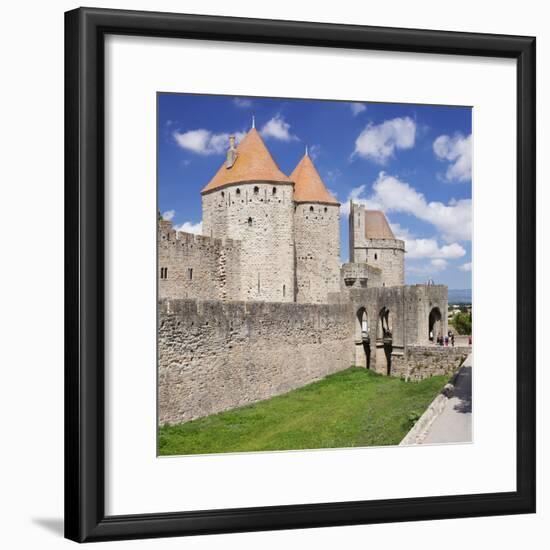 La Cite, Medieval Fortress City, Carcassonne, Languedoc-Roussillon, France-Markus Lange-Framed Photographic Print