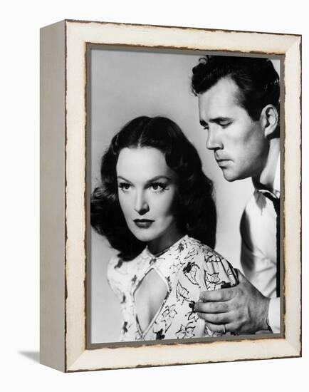 La cite sans voiles THE NAKED CITY by JulesDassin with Dorothy Hart and Howard Duff, 1948 (b/w phot-null-Framed Stretched Canvas