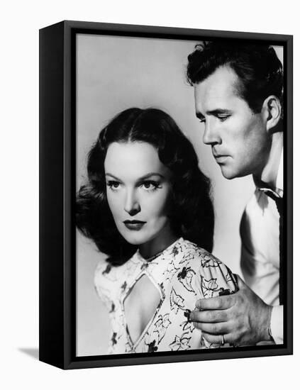 La cite sans voiles THE NAKED CITY by JulesDassin with Dorothy Hart and Howard Duff, 1948 (b/w phot-null-Framed Stretched Canvas