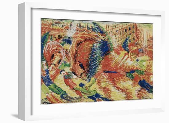 La Citta Che Sale-Umberto Boccioni-Framed Giclee Print