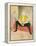 La Clownesse Assise(Mademoiselle Cha-U-Ka-O)  1896-Henri de Toulouse-Lautrec-Framed Stretched Canvas