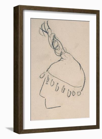 La Clownesse, Sketch of Jane Avril-Henri de Toulouse-Lautrec-Framed Giclee Print