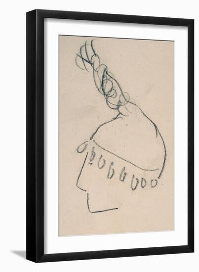 La Clownesse, Sketch of Jane Avril-Henri de Toulouse-Lautrec-Framed Giclee Print