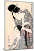 La Coiffeuse  (Hairdresser) (Kamiyui) Gravure De Kitagawa Utamaro (1753-1806) - C 1798 - Colour Wo-Kitagawa Utamaro-Mounted Giclee Print