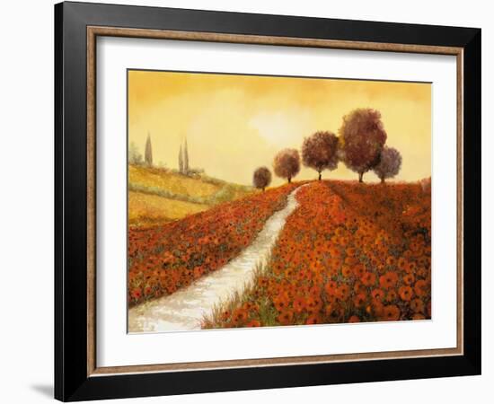 La Collina dei Papaveri-Guido Borelli-Framed Giclee Print