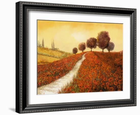 La Collina dei Papaveri-Guido Borelli-Framed Giclee Print