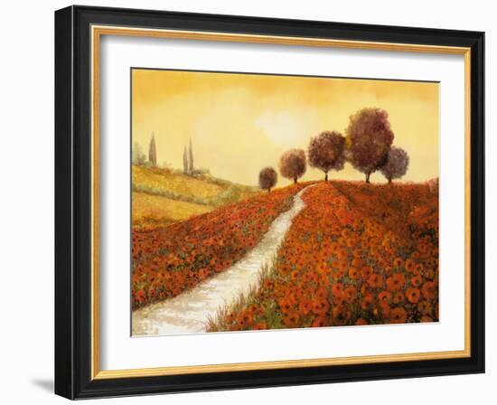 La Collina dei Papaveri-Guido Borelli-Framed Giclee Print