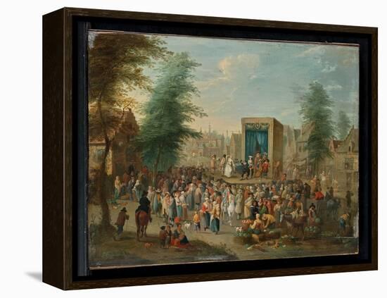 La Commedia Dell'arte (Oil on Panel)-Balthasar Beschey-Framed Premier Image Canvas