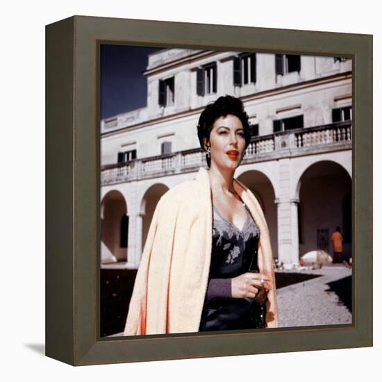 La Comtesse aux pieds nus THE BAREFOOT CONTESSA by Joseph L. Mankiewicz with Ava Gardner, 1954 (pho-null-Framed Stretched Canvas