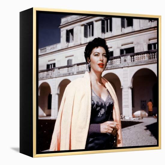 La Comtesse aux pieds nus THE BAREFOOT CONTESSA by Joseph L. Mankiewicz with Ava Gardner, 1954 (pho-null-Framed Stretched Canvas