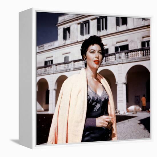 La Comtesse aux pieds nus THE BAREFOOT CONTESSA by Joseph L. Mankiewicz with Ava Gardner, 1954 (pho-null-Framed Stretched Canvas