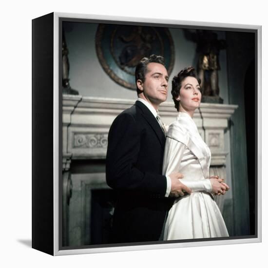 La Comtesse aux pieds nus THE BAREFOOT CONTESSA by Joseph L. Mankiewicz with Rossano Brazzi and Ava-null-Framed Stretched Canvas