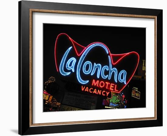 La Concha Motel Sign, Las Vegas, Nevada, USA-Nancy & Steve Ross-Framed Photographic Print