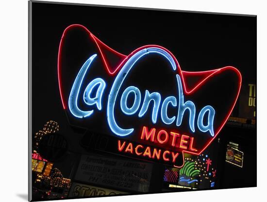 La Concha Motel Sign, Las Vegas, Nevada, USA-Nancy & Steve Ross-Mounted Photographic Print