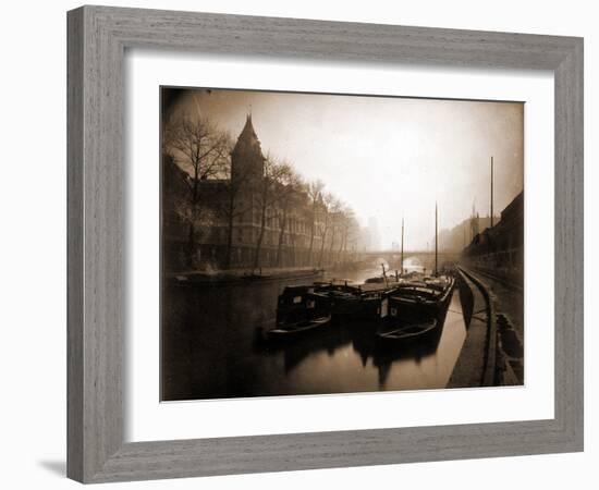 La Conciergerie et la Seine, Brouillard en Hiver, 1923-Eugène Atget-Framed Photographic Print