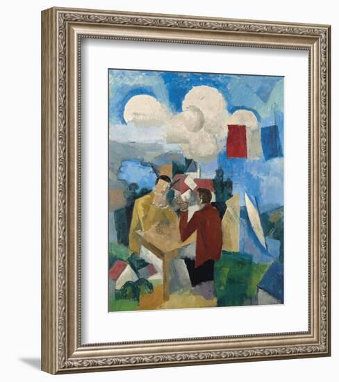 La conquête de l'air, avec deux personnages-Roger De La Fresnaye-Framed Art Print