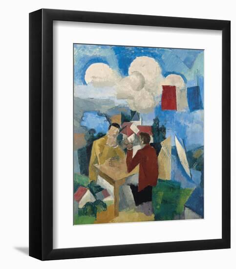 La conquête de l'air, avec deux personnages-Roger De La Fresnaye-Framed Art Print